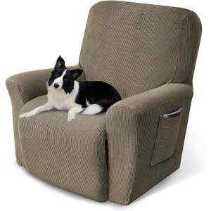 Recliner Chair Cover Lazy Boy Recliner Covers Recliner Covers for Recliner Chair 1 Piece Furniture Protector Prevent wear and pet HairRecliner,Khaki