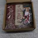 4 Pcs Christmas Table Decoration Wooden Santa Claus Decor Christmas Tiered Tray Decor Decorative Santa Claus Elk Block Sign Gift Farmhouse Xmas Table Centerpiece for Home Kitchen Shelf