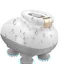 Electric Scalp Massager Head Massager Scalp Stress Relax, Portable Handheld Head Massager with Kneading, Vibration Modes and Deep Clean Care - Gift for Men, Women Dad Mom White