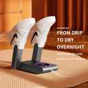 Shoe dryer, boot dryer with timer and adjustable telescopic tube - effectively dries and deodorizes, suitable for various footwear such as high-top snow boots, hunting boots and warm gloves