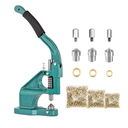 BEAMNOVA Grommet Tool Kit Hand Press Eyelet Setter Machine 1/4, 3/8, 1/2 Inch (6, 10, 12 mm) Setting Dies, 1500 Golden Grommets