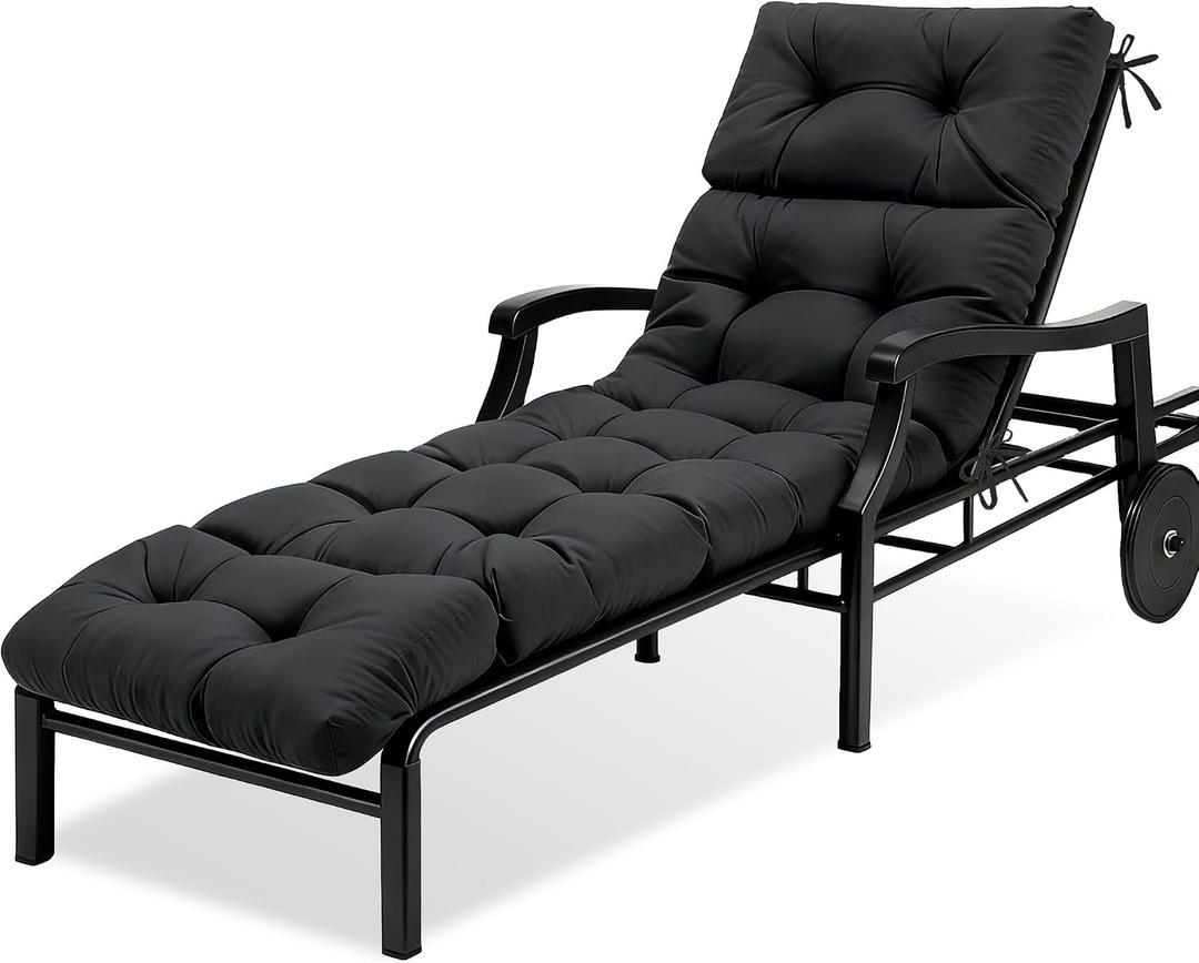 MTMR Chaise Lounge Cushion Outdoor, Patio Furniture Chair Pad, Waterproof, 74x22inch