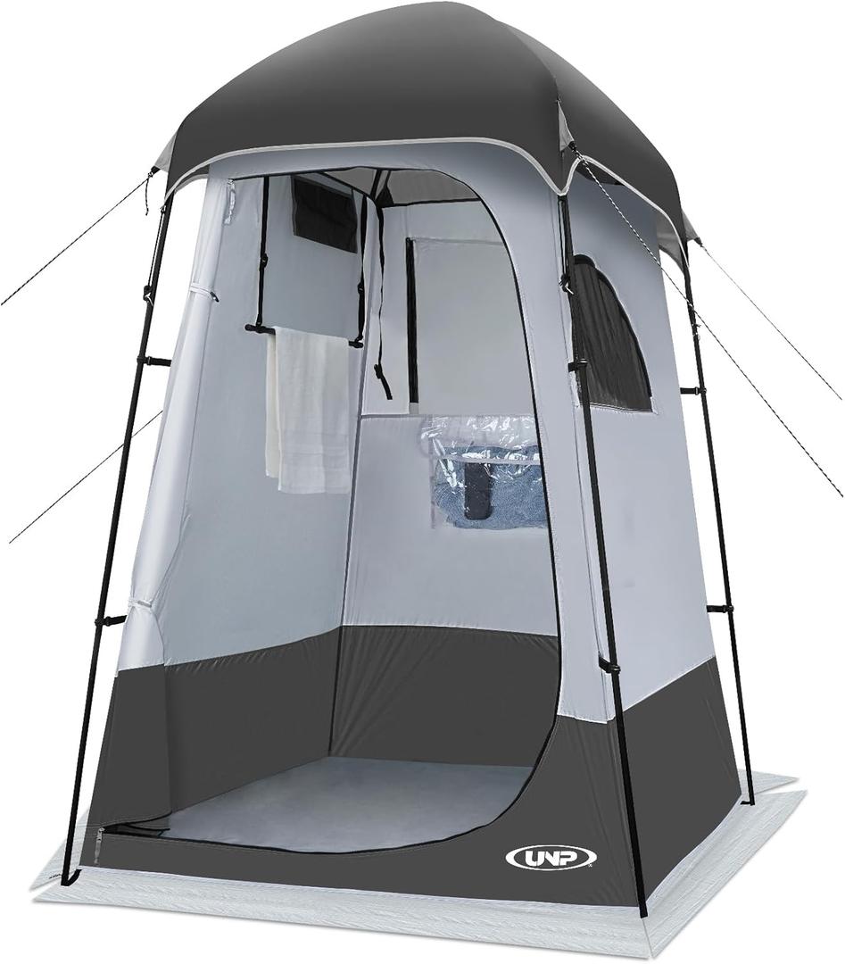 Shower Tent, Outdoor Camping Privacy Shelter-Dressing Changing Room-Portable Toilet Tent for Hiking Sun Shelter Picnic Fishing (Black)