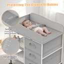 Portable Baby Changing Table Foldable Diaper Changing Station with Drawers