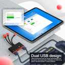 5-in-1 Memory Card Reader, USB OTG Adapter & SD Card Reader for i-Phone/i-Pad, USB C and USB A Devices with Micro SD & SD Card Slots, Supports SD/Micro SD/SDHC/SDXC/MMC(BlackRed)
