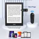 Kindle Holder with Remote Page Turner, Kindle Stand for Bed Reading, No Text Blocked 6mm Clip, No Margin Adjustments, Whisper-Quiet Page Turns, Fits 4.7-10" Devices (Paperwhite/Oasis, iPad/iPhone)