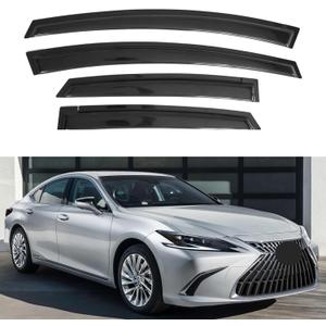 IG Window Visors Fit for 2019-2025 Lexus ES300h ES350, Out-Channel Rain Guards Vent Wind Deflectors 4PC, Car Accessories for 2019-2025 Lexus ES Series