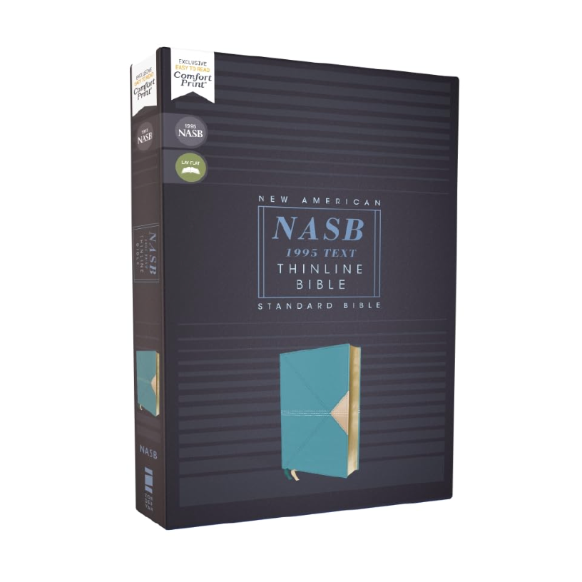 NASB, Thinline Bible, Leathersoft, Teal, Red Letter, 1995 Text, Comfort Print