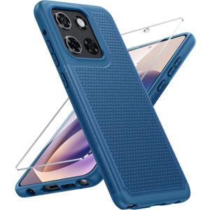 FNTCASE for Moto G Stylus 2026/2025 Case: Motorola G Stylus 2025 Case 14FT Military Grade Drop Protection with Screen Protector Shockproof Non-Slip Matte Dual Layer Phone Cover - 6.7 inch (Blue)