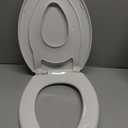 Little2Big Toilet Seat with Built-In Toddler Potty Training Seat, Slow Close, Easy to Install, Made in USA, ELONGATED, White