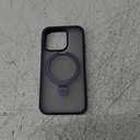 TORRAS Ultra Magnetic Ostand for iPhone 15 Pro Case [Fit for MagSafe] [Sturdy Stand & Ring Holder] Mil-Grade Shockproof Matte Anti-Scratch Slim Protective Kickstand Phone Case, Purple 6.1"