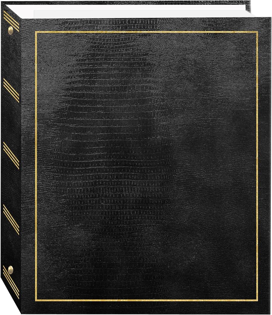 Magnetic Self-Stick 3-Ring Photo Album 100 Pages (50 Sheets), Black Magnetic Self-Stick 3-Ring Photo Album 100 Pages (50 Sheets), Black