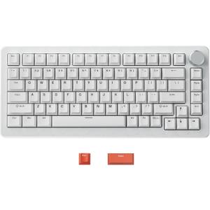 DrunkDeer A75 Pro Rapid Trigger Mechanical Gaming Keyboard Silent Magnetic Switch Adjustable Actuation PBT Keycap Cherry Profile RGB 75% 82Keys ANSI Wired with Knob,White