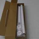 White Shower Curtain Rod 32-80 inch, Adjustable shower rods for bathroom, Stainless Steel, Never Rust, No Drill