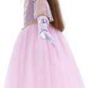 SPUNICOS Toddlers Girls Deluxe Rapunzel Princess Dress Up Costume without Accessories 7-8years