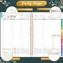 5 x Appointment Book 2026-2027 - Daily Hourly Planner 2026-2027, July 2026 - June 2027, Weekly Appointment Book 26-27, Large Planners Weekly Monthly, 8.5" x 11", Planners with 30-Minute Interval - Green Floral