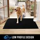 PLEASOR Door Mat for Front Door Entrance, Dirt Trapper Washable Welcome Mat Outdoor Indoor, Non-Slip Waterproof Doormat for Outside/Inside Use, Low Profile Entryway Rug, 20"x32", Black (2'8" x 1'8" (Rectangular))