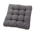 Square Floor Seat Pillows Cushions Soft Thicken Yoga Meditation Cushion Corduroy Tatami Floor Pillow Reading Cushion Chair Pad Casual Seating for Adults (Gray,Small)