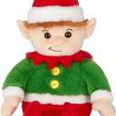 Bearington Elfie Christmas Elf Plush - 15" Soft and Cuddly Christmas Stuffed Toy with Festive Outfit - Adorable House Elves Plushies Gift for Kids, Collectors, Holiday Décor and Stocking Stuffers