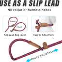 Mile High Life Hands Free Dog Leash, Crossbody Waist Leash with Genuine Leather Connection, Multifunctional Adjustable Slip Lead for Dog Walking Running (Hot Pink, 8FT)