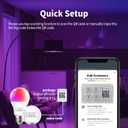ANWIO Matter Smart Light Bulbs 8.5W (60W Replacement) A19 E26 LED Bulb Compatible with SmartThings App, Alexa, Google Assistant, Color Changing Light Bulb, 806lm,2.4Ghz only,Hub Required（2-Pack）