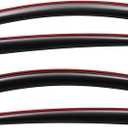 Lightronic Extra Durable Clip-on in-Channel Auto Vent Window Visor, Fits 2016-2025 Chevrolet Malibu (EXCLUDES 2016 Malibu Limited), UV Protection Rain Guard, Original Wind Deflector, Smoke, 4-Pcs
