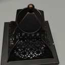 DECORKEY No Glass Lanterns Decorative Indoor & Outdoor, 15'' Candle Lantern Decorative Christmas Indoor Outdoor Decor, Vintage Metal Hanging Lanterns with LED Candle for Patio, Front Porch,Yard, Table (Large)