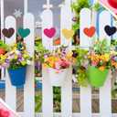 12 Pcs Valentine's Day Heart Stakes Rustic Heart Decorative Garden Yard Stakes Valentines Plant Yard Signs for Valentine's Day Indoor Outdoor Patio Plant Pot Pathway Lawn Decoration