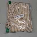 jinchan Tie Top Linen Kitchen Curtains 24 Inches Striped Tier Curtains Farmhouse Modern Cafe Style Small Window Treatments Airy Light Filtering Rod Pocket for Living Room Bathroom 2 Panels Tan