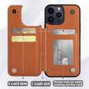 Arae Case for iPhone 14 Pro Max - Wallet Case with PU Leather Card Holder Back Flip Cover for iPhone 14 Pro Max 6.7 inch - Light Brown