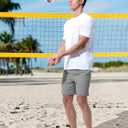 UIQUR Men's Swim Trunks Board Shorts Quick Dry Bathing Suits with Mesh Lining Pockets 7 Inch Inseam Beach Swimwear (Gray, L)