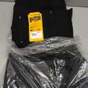 Carhartt Men's 104031 Washed Duck Bib Overalls - Quilt Lined (X-Large, Black)