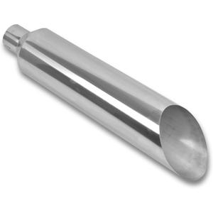 5 Inch Inlet 8 Inch Outlet Polished Stainless Steel Miter Cut Diesel Exhaust Stack Diesel Exhaust Tip(Stack Smokers 5" ID Inlet 36" Long)