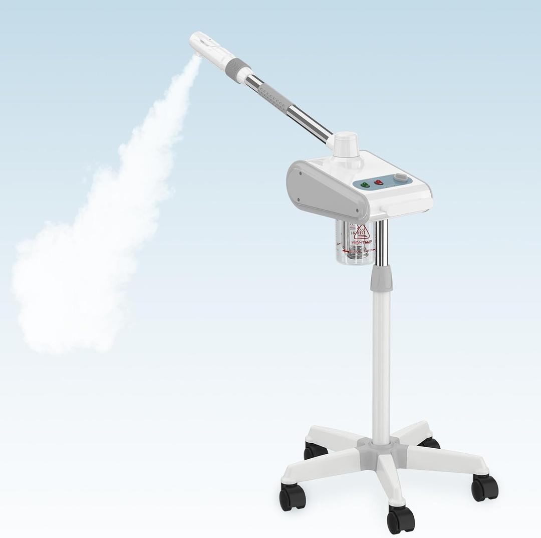 Kingsteam Professional Nano Ionic Facial Steamer with Ozone  700ml Large Capacity Stand Facial Steamer for Deep Pore Cleansing, Hydration and 60 Min Timer for Salon, and Home Skin Care Use