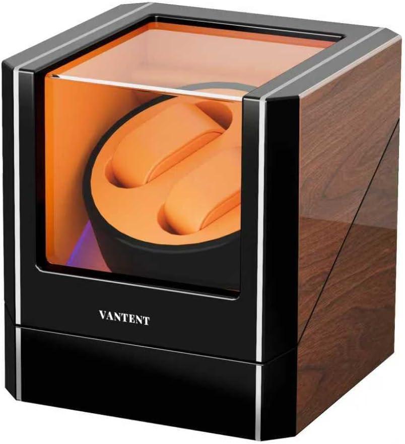 Watch Winder for Automatic Watches with Exterior LED LightingShining Finishing and Quiet Japanese Motor 2.0MAX