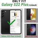 SUANPOT for Samsung Galaxy S22+/S22 Plus 5G with RFID Blocking Leather Wallet case Credit Card Holder,Flip Folio Book Phone case Shockproof Cover Women Men for Samsung S22+ case Wallet Black