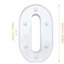 2 x LED Marquee Letter, Light Up Letters, letters for wall decor, Perfect for Parties, Weddings, Store Decorations(0), Waterproof Yard Sign with Neon Effect (White)