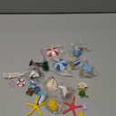 24 Pieces Hawaiian Beach Cake Decoration Green Palm Tree Cake Toppers Summer Chair Umbrella Toppers for Hawaiian Beach Theme Birthday Wedding Baby Shower Party Supplies