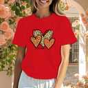 Valentines Shirts for Women Valentines Day Tshirts Valentine Day Lover Tee Tops (Red, M)