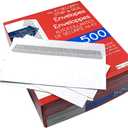 Top Flight PSTF10NWT #10 Envelopes, Strip & Seal, Security Tinted, White Paper, 24 lb, 500 Count