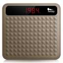 himaly Digital Body Weight Scale Bathroom Scale, Step-On Technology High Precision Measurements Scales with Large Non Slip Silicone Platform and LCD Digital Display, 400lbs/180kg Capacity, Brown (12.2 x 11.8)