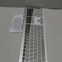 seenda Wireless Keyboard and Mouse Combo Full Size Slim Thin Wireless Keyboard Mouse with On/Off Switch on Both Keyboard and Mouse - (Black and Silver)