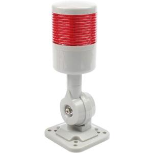 Led Signal Tower Stack Lights, Industrial Signal Warning Column Tower Lamp Andon Lights with Rotatable Base, Steady Flashing Light Switchable,12V 24V DC(1-Layer, with Buzzer)