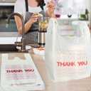 TashiBox 1000 Ct plastic bags/Shopping Bags/Thank You Bags/Reusable and Disposable Grocery Bags - Measures 11.5" X 6.25" X 21", 15mic, 0.6 Mil