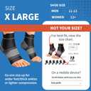 6 Pairs Plantar Fasciitis Socks for Men & Women, Ankle Brace Compression Socks with Arch Support for Achilles Tendonitis, Heel Pain, Swelling & Arthritis Relief, Black, X-Large