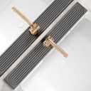 30 inch Kitchen Faucet Absorbent Mat - Diatomaceous Earth Splash Guard for Sink Faucet, Aesthetic Water Absorbing Stone Tray in The Modern Home (30" x 3.9", Dark Grey)