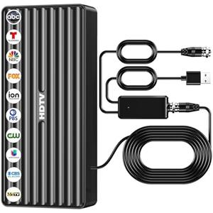 TV Antenna for HD Smart TV Indoor,1000+ Miles Range Digital Outdoor TV Antenna for Free Local Channels, Supports 8K/4K/1080P,33ft Coax Cable (Standard)