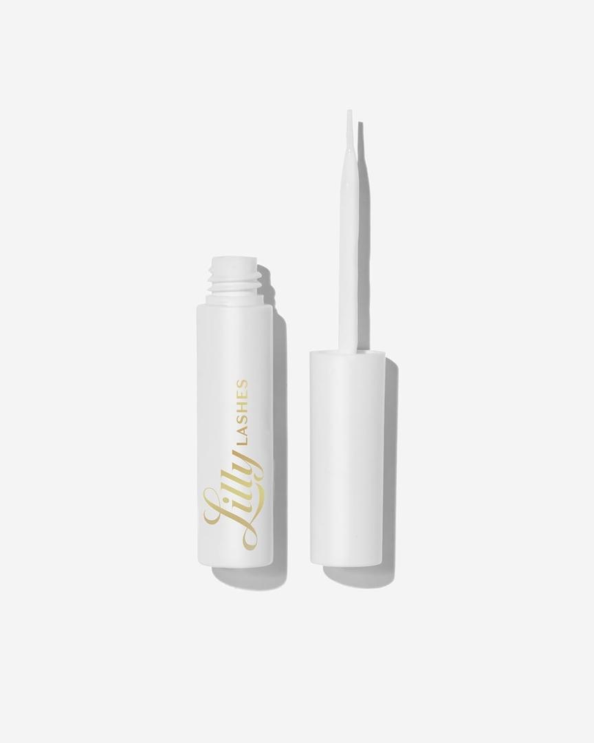 Lilly Lashes Clear Eyelash Glue - Brush On Lash Glue for False & Natural Lashes - Latex Free