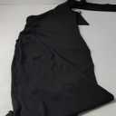 PRETTYGARDEN Women's Summer One Shoulder Long Formal Dresses Sleeveless Ruched Bodycon Wedding Guest Slit Maxi Dress (Medium, Black)