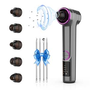 Blackhead Remover with Heating, 3 Adjustable Levels and 9 Modes, 5 Head Comedone Extractor Kit for Nose, Pore Suction Pimple Vacuum, Face Suction, Blackhead Vacuum Removers, Pore Cleaner